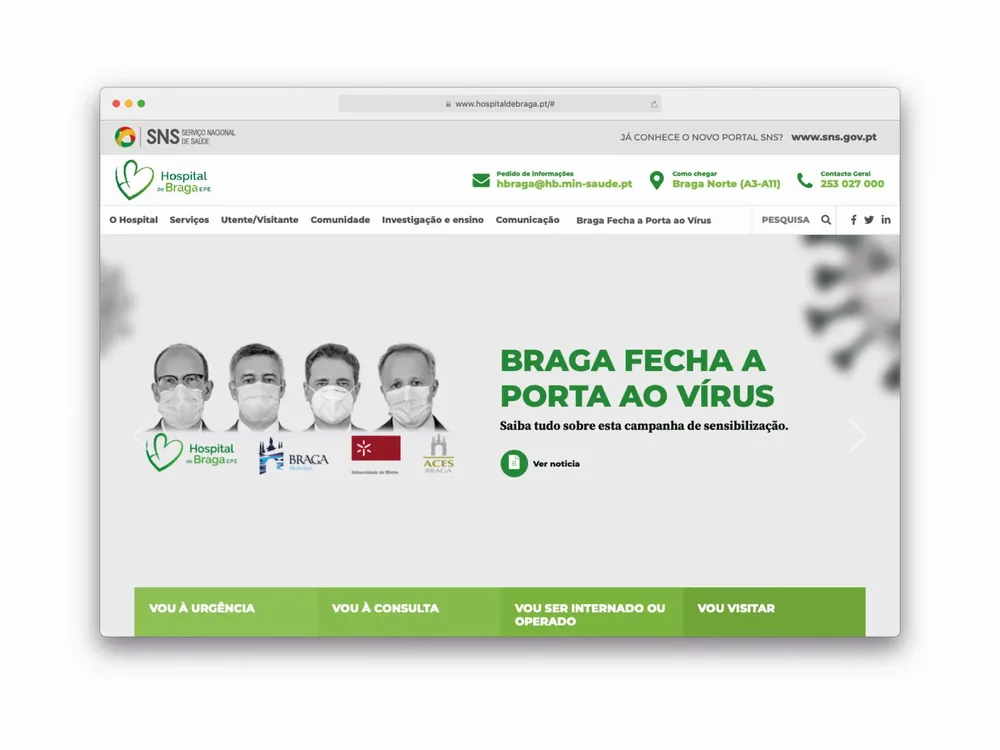 Website Hospital de Braga