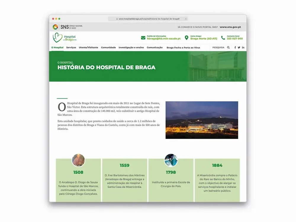 Website Hospital de Braga