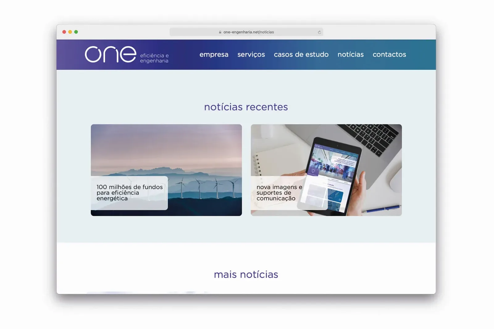 Website for ONE Efficiency and Engineering