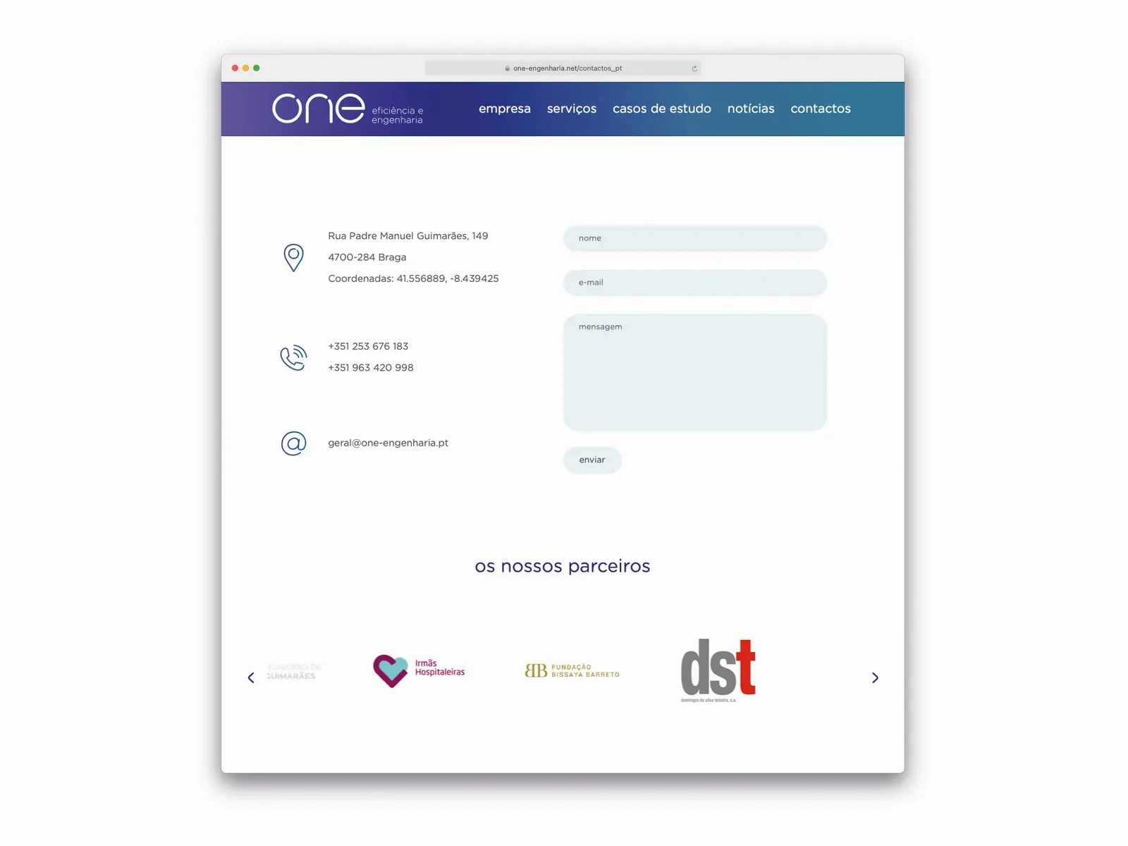 Website for ONE Efficiency and Engineering