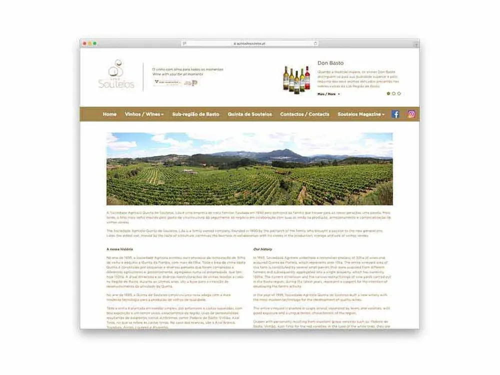 Website Quinta de Soutelos