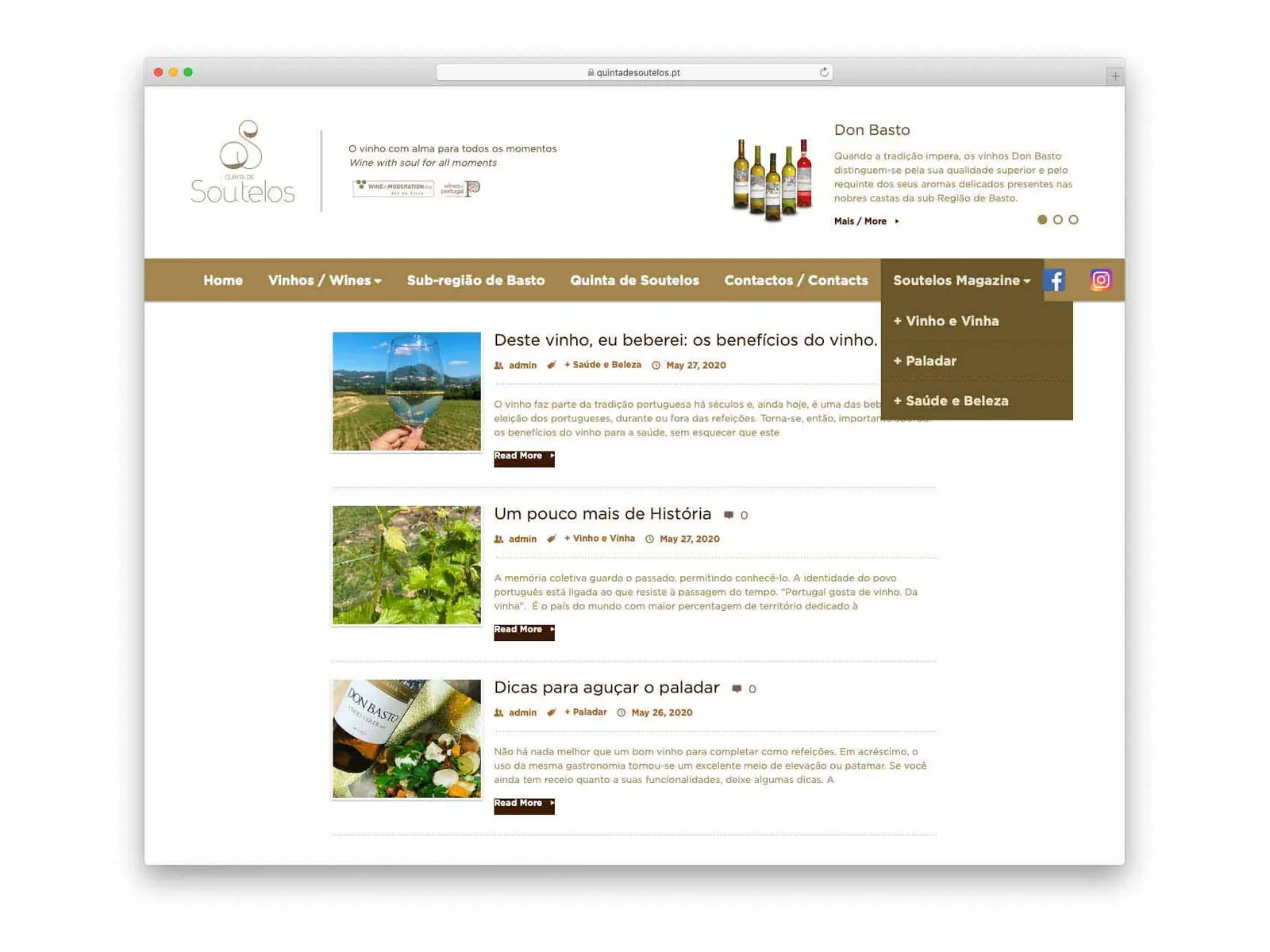 Website Quinta de Soutelos