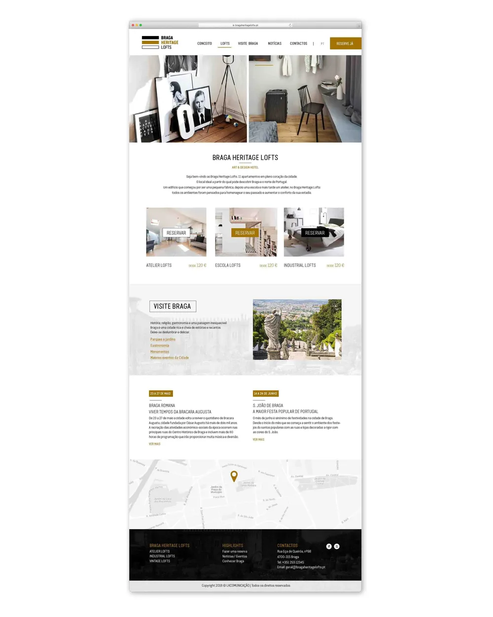 Website Braga Heritage Lofts