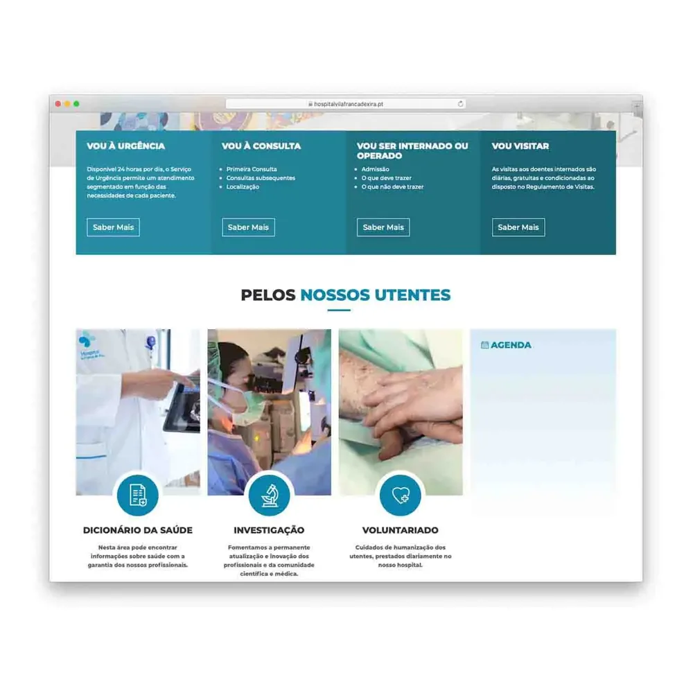 Website Hospital Vila Franca de Xira