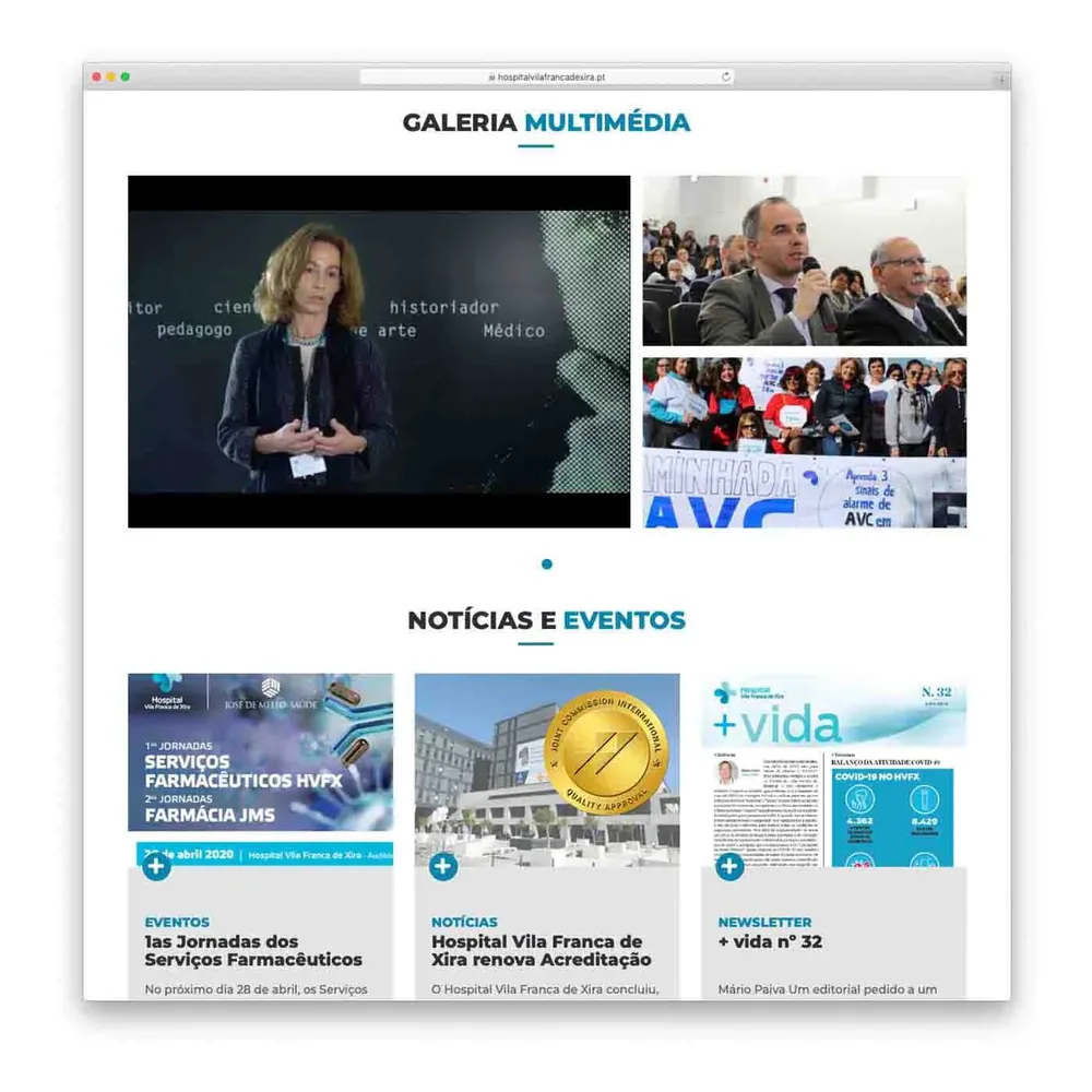 Website Hospital Vila Franca de Xira