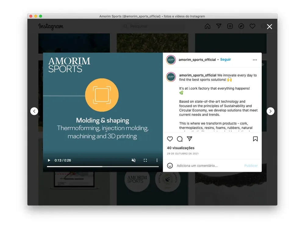 Amorim Sports - Gestão de Redes Sociais